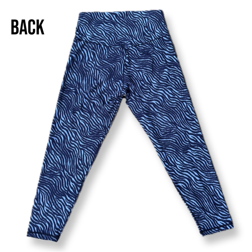 Aerie Blue Zebra Print Leggings - Picture 3 of 7